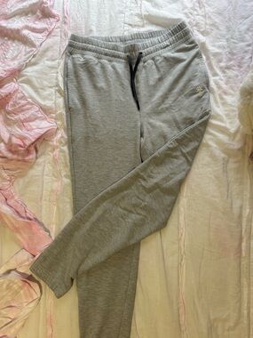 Gray Track Joggers with Drawstring Waist